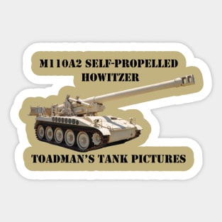 M110A2 Self-propelled 8-inch Howitzer-blk_txt_Toadman's Tank Pictures Sticker